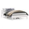 vidaXL Cama sem colch&atilde;o 160x200 cm madeira de pinho maci&ccedil;a branco