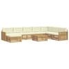 vidaXL Conjunto de Sof&aacute;s para Exterior 9 unid. Branco e Creme