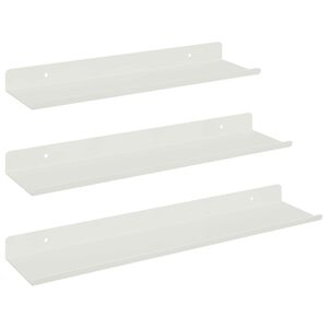 vidaXL Prateleira Flutuante 3 pcs Branco 40 x 9 x 2,5 cm A&ccedil;o