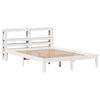 vidaXL Estrutura cama c/ cabeceira 135x190 cm pinho maci&ccedil;o branco