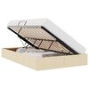 vidaXL Cama com Armazenamento com colch&atilde;o Creme 120 x 200 cm tecido