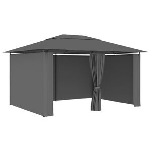 vidaXL Tenda de jardim com cortinas 4x3 m antracite