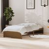 vidaXL Estrutura de cama solteiro 90x190cm madeira maci&ccedil;a castanho mel