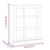 vidaXL Estante 3 prateleiras pinho mexicano Corona 81x29x100 cm branco