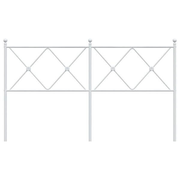 vidaXL Cabeceira de substitui&ccedil;&atilde;o 160 cm metal branco