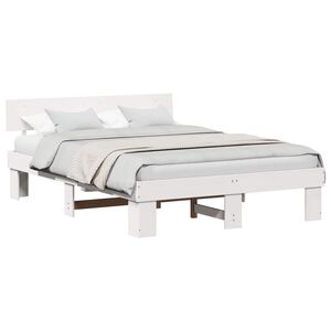 vidaXL Estrutura da Cama com cabeceira Branco 160 x 200 cm