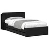 vidaXL Estrutura de Cama com Armazenamento e Cabeceira Preto
