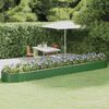 vidaXL Canteiro elevado jardim 507x100x36 cm a&ccedil;o galvanizado verde
