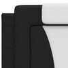 vidaXL Estrutura de cama Viana com LED sem colch&atilde;o 200x200 cm preto/branco