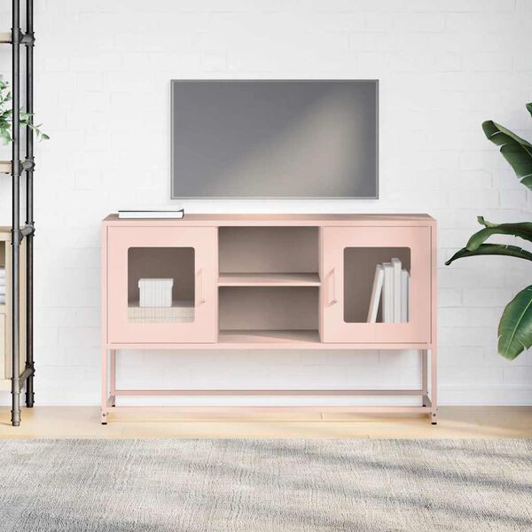 vidaXL M&oacute;vel de TV 100,5x39x60,5 cm a&ccedil;o rosa