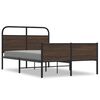 vidaXL Estrutura cama s/ colch&atilde;o derivados madeira carvalho castanho