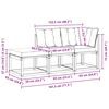 vidaXL Unidades de Sof&aacute; Seccional Externo com almofada 3 Pe&ccedil;a Natural