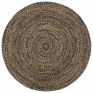 vidaXL Tapete artesanal em juta 180 cm preto e castanho