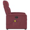 vidaXL Poltrona de massagens reclin. elevat&oacute;ria tecido vermelho tinto