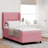 vidaXL Cama Box com colch&atilde;o com cabeceira Rosa 200 x 90 cm Poli&eacute;ster