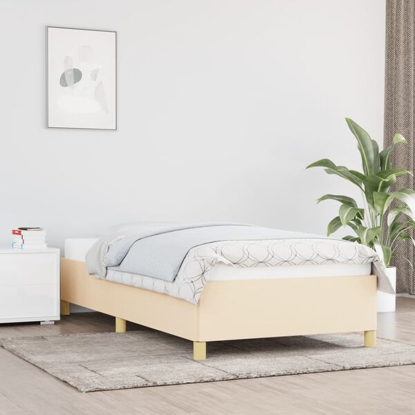 vidaXL Estrutura de cama sem colch&atilde;o 80x200 cm creme