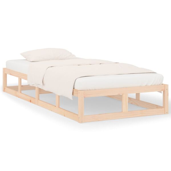 vidaXL Estrutura de cama 90x200 cm madeira maci&ccedil;a