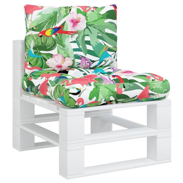 vidaXL Almofadões para sofá de paletes 2 pcs tecido oxford multicor