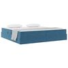 vidaXL Cama com arruma&ccedil;&atilde;o e colch&atilde;o Azul Escuro 200 x 200 cm Veludo