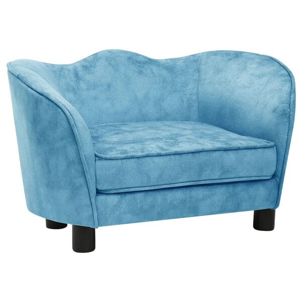 vidaXL Sof&aacute; para c&atilde;es 66x43x40 cm pel&uacute;cia turquesa