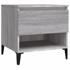 vidaXL Mesa de apoio 50x46x50 cm derivados de madeira cinzento sonoma