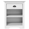 vidaXL Mesa de cabeceira BODO 53x38,5x67 cm pinho maci&ccedil;o branco