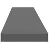 vidaXL Prateleira de parede suspensa 120x23,5x3,8 cm MDF cinzento