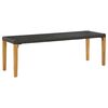 vidaXL Banco de jardim 80 cm vime PE preto