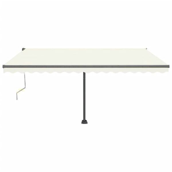 vidaXL Toldo autom&aacute;tico independente 400x350 cm cor creme