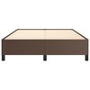 vidaXL Estrutura de cama 140x200cm couro artificial castanho