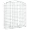vidaXL Cesto gabi&atilde;o arqueado 150x50x160/180 cm ferro galvanizado