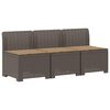vidaXL Sof&aacute; de Jardim 3 Lugares com Almofadas visual Rattan 3 lugar PP