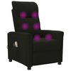 vidaXL Poltrona de massagens elétrica tecido preto