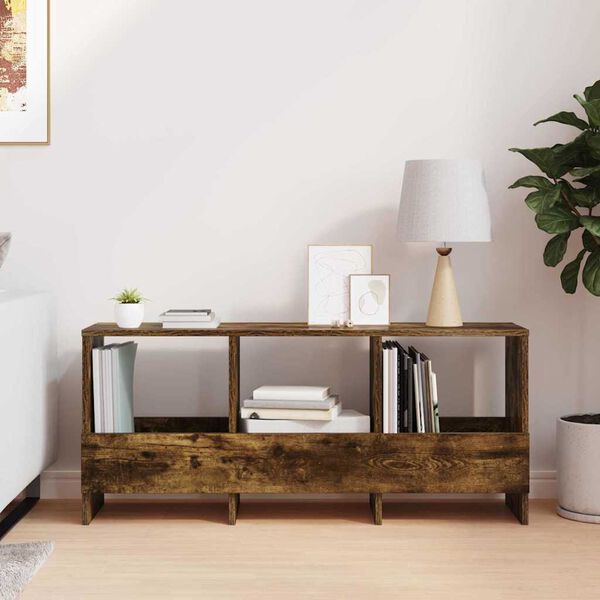 vidaXL Estante de Revistas Carvalho Defumado 102 x 30 x 45 cm