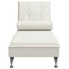 vidaXL Chaise lounge de massagem com rolo veludo creme