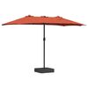 vidaXL Guarda-sol de Jardim Terracota 385 x 209 x 244 cm tecido