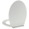 vidaXL Tampo de sanita com fecho suave oval branco