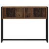 vidaXL Mesa de apoio com armazenamento Madeira Antiga 100 x 36 x 75 cm