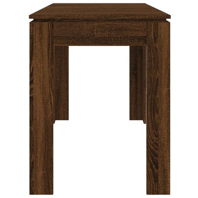 vidaXL Mesa jantar 120x60x76 cm derivados de madeira carvalho castanho