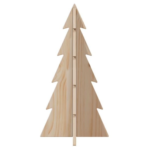 vidaXL &Aacute;rvore de Natal decorativa 59,5 cm madeira de pinho maci&ccedil;a