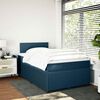 vidaXL Cama boxspring com colch&atilde;o 120x200 cm veludo azul