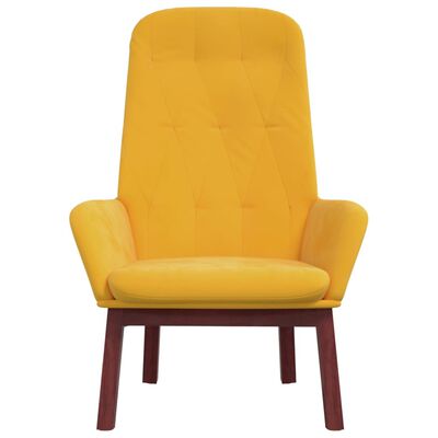 vidaXL Cadeira de descanso veludo amarelo mostarda
