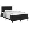 vidaXL Cama Box com colch&atilde;o Preto 120 x 190 cm Couro sint&eacute;tico