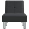 vidaXL Chaise longue couro artificial preto