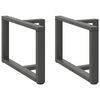 vidaXL P&eacute;s para mesa de centro em forma de T, 2 pe&ccedil;as, antracite, 60x25x(42-43) cm, a&ccedil;o