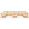 vidaXL 11 pcs conjunto lounge de jardim pinho maci&ccedil;o
