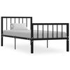vidaXL Estrutura de cama 90x200 cm metal preto