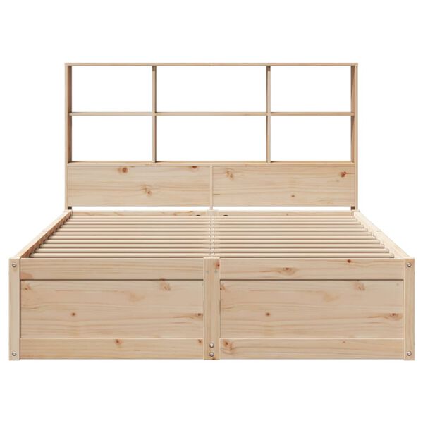 vidaXL Cama sem colch&atilde;o 135x190 cm madeira de pinho maci&ccedil;a