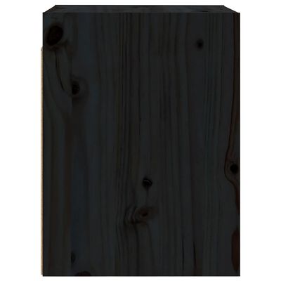 vidaXL Armário de parede 30x30x40 cm madeira de pinho maciça preto