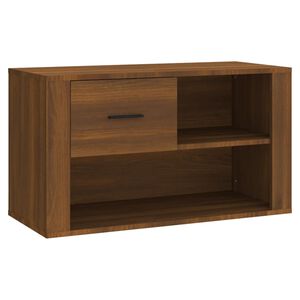 vidaXL Sapateira 80x35x45 cm derivados de madeira carvalho castanho
